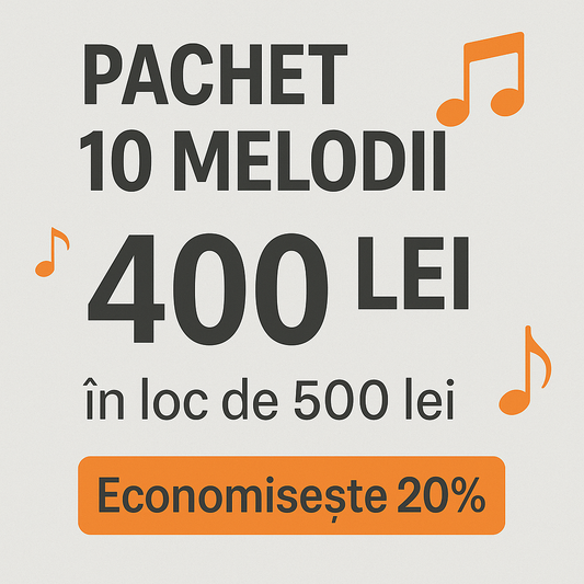 Pachet 10 melodii personalizate – Emoție multiplicată
